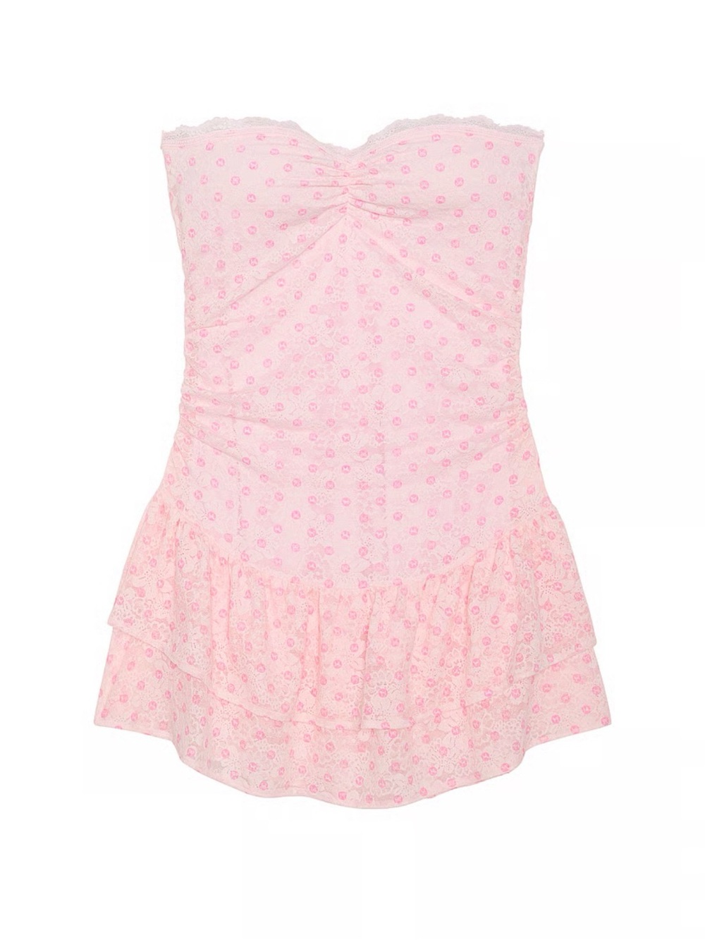 LoveShackFancy Pink Lace Floral Top with Tag